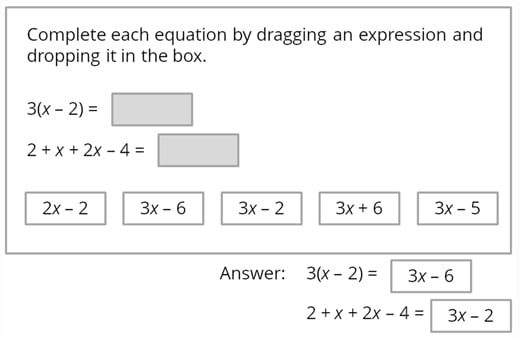 Sample GED Math multiple-select question on Basic Algebra