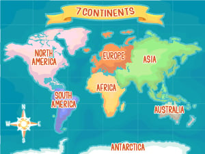 Map of 7 continents